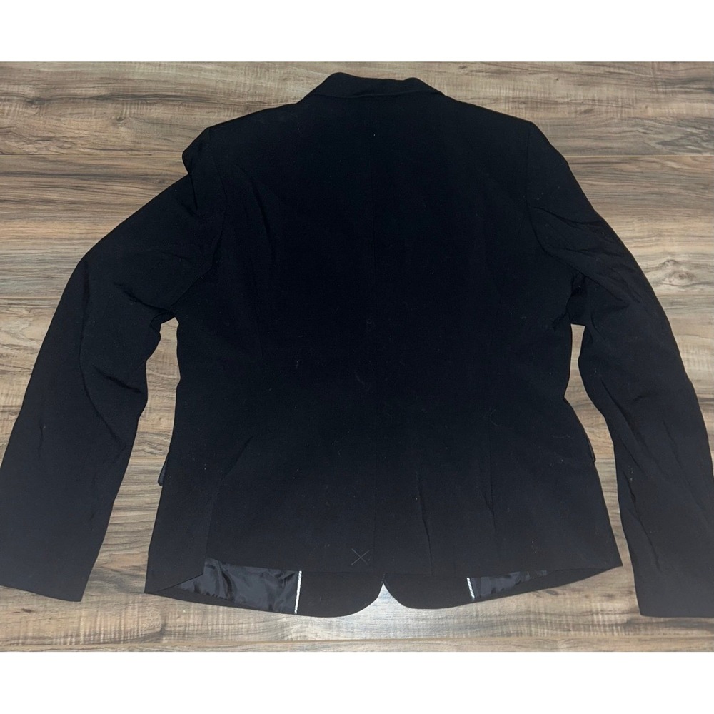 Calvin Klein Women's Two Button Lux Blazer, Medium, Black - Picture 4 of 8